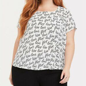 Torrid 1 cap sleeve blouse